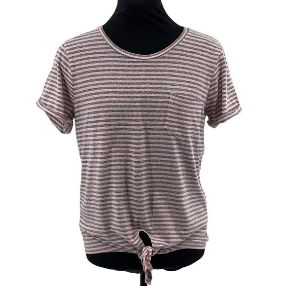 J. Crew Tops - J. Crew Women,s  Pink/Gray Stripe Top. Preowned Medium
